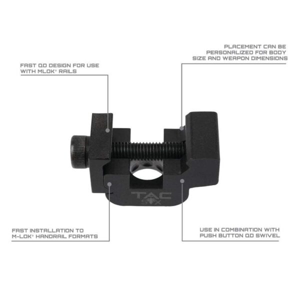 Allen Tac Six Citadel QD Picatinny Rail Weapon Mount Black - Precision Shot Firearms