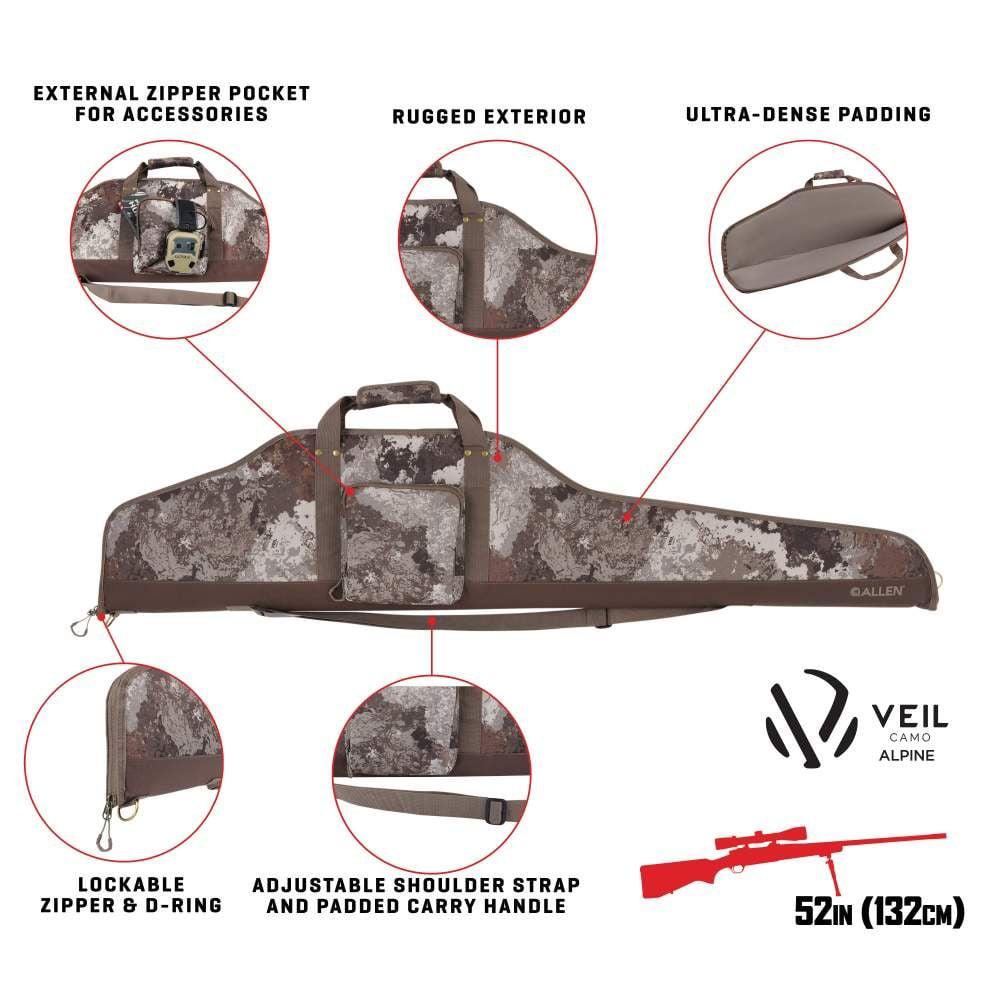 Allen Bedrock Scoped Rifle Case 52" Veil Alpine Camo - Precision Shot Firearms