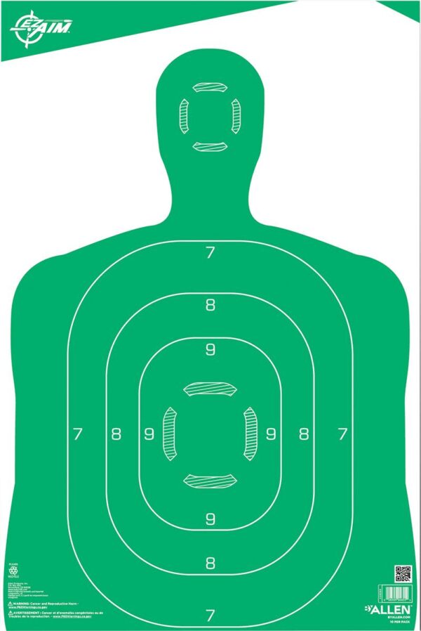 Allen EZ AIM Silhouette 12x18 Target Green- 10/ct - Precision Shot Firearms