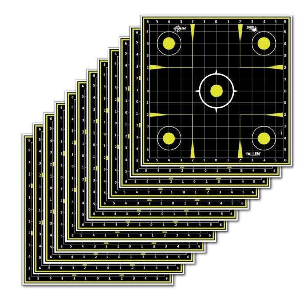 Allen EZ Aim Non-Adhesive Splash Target 12.5" Black and Yellow 30 per Pad - Precision Shot Firearms