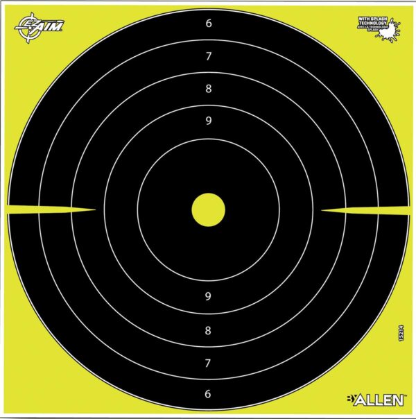 Allen EZ AIM Non-Adhesive Splash Bullseye 12x12- 12/ct - Precision Shot Firearms