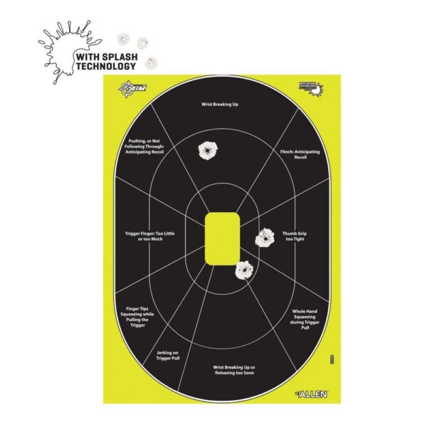 Allen EZ Aim Splash Reactive Target 12.5"x18.25" Handgun Trainer 30 per Pad - Precision Shot Firearms