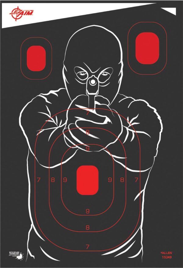 Allen EZ Aim Splash Non-Adhesive Bad Guy Target 12x18 - 5/ct - Precision Shot Firearms