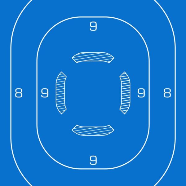 Allen EZ-Aim Silhouette Paper Shooting Targets 23"W x 35"H Blue 100/ct - Precision Shot Firearms