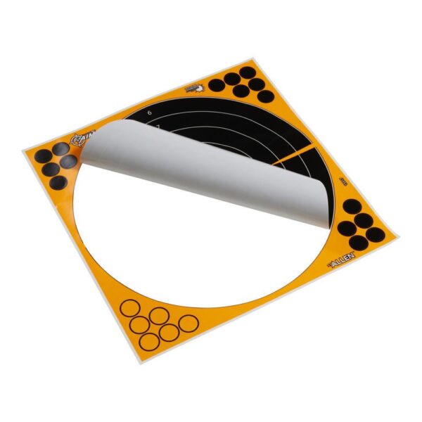 Allen EZ Aim Adhesive Splash Bullseye Target 12" Black and Yellow 25 Pack - Precision Shot Firearms