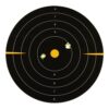 Allen EZ Aim Adhesive Splash Bullseye Target 12" Black and Yellow 25 Pack - Precision Shot Firearms