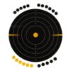 Allen EZ Aim Adhesive Splash Bullseye Target 12" Black and Yellow 25 Pack - Precision Shot Firearms