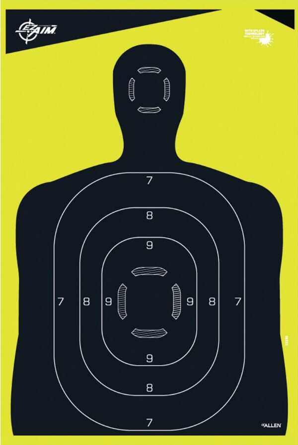 Allen EZ Aim Non-Adhesive Splash Silhoutte 12x18 5/ct - Precision Shot Firearms