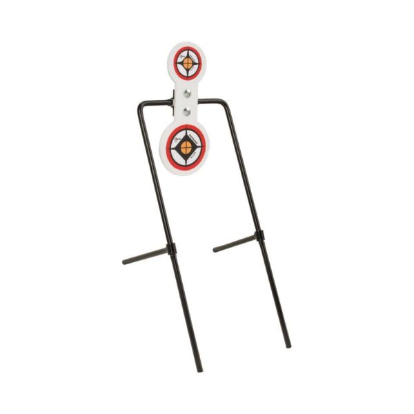 Allen EZ-Aim Hardrock AR500 Round Spinner Targets & Stand for Rimfire Rounds & Centerfire Pistols 7.375"W x 21.75"H White/Red/Black - Precision Shot Firearms