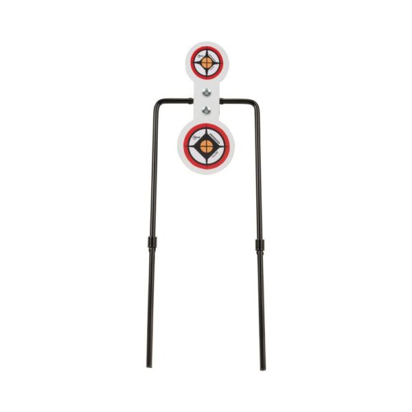 Allen EZ-Aim Hardrock AR500 Round Spinner Targets & Stand for Rimfire Rounds & Centerfire Pistols 7.375"W x 21.75"H White/Red/Black - Precision Shot Firearms
