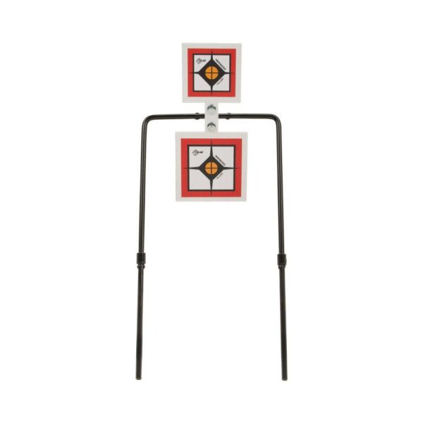 Allen EZ-Aim Hardrock AR500 Square Spinner Targets & Stand for Rimfire Rounds & Centerfire Pistols 9.5"W x 22.75"H White/Red/Black - Precision Shot Firearms