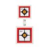 Allen EZ-Aim Hardrock AR500 Square Spinner Targets & Stand for Rimfire Rounds & Centerfire Pistols 9.5"W x 22.75"H White/Red/Black - Precision Shot Firearms