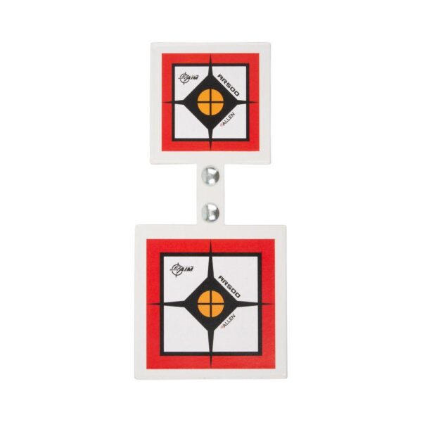 Allen EZ-Aim Hardrock AR500 Square Spinner Targets & Stand for Rimfire Rounds & Centerfire Pistols 9.5"W x 22.75"H White/Red/Black - Precision Shot Firearms