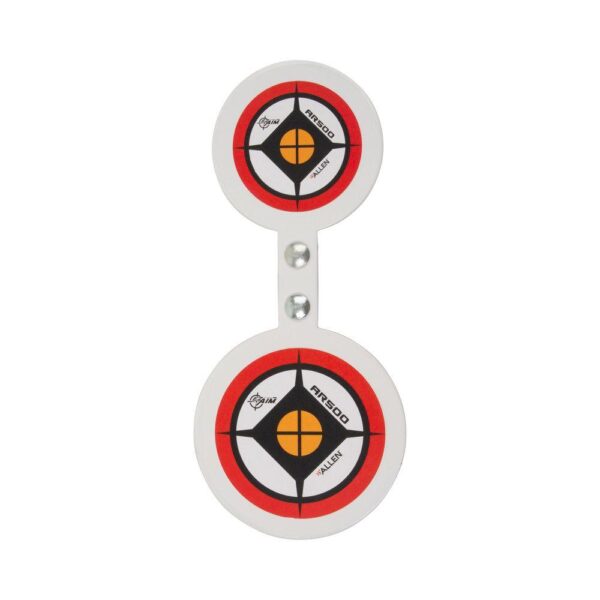 Allen EZ-Aim Hardrock AR500 Round Spinner Targets & Stand for Rimfire Rounds & Centerfire Pistols 7.375"W x 23"H White/Red/Black - Precision Shot Firearms