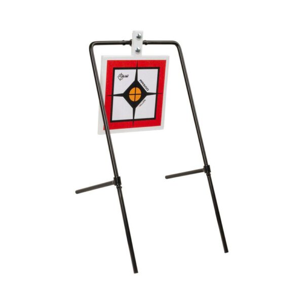 Allen EZ-Aim Hardrock AR500 Square Spinner Target & Stand for Rimfire Rounds & Centerfire Pistols 9.5"W x 20"H White/Red/Black - Precision Shot Firearms