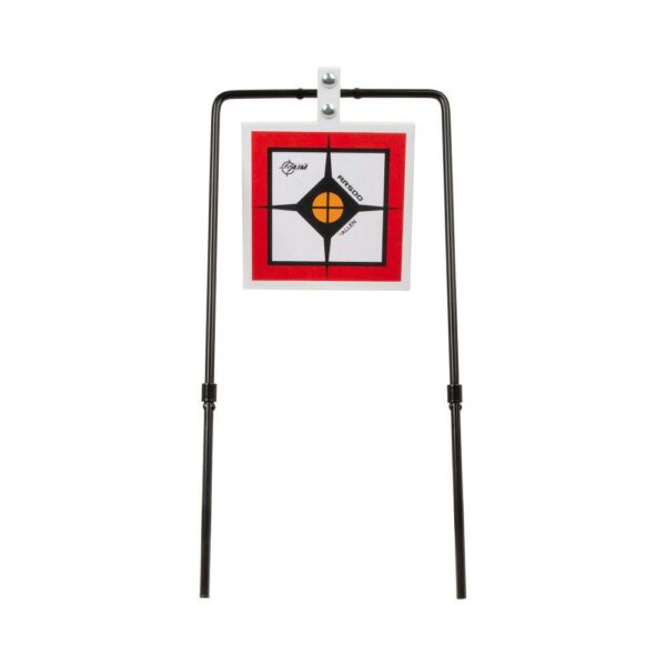 Allen EZ-Aim Hardrock AR500 Square Spinner Target & Stand for Rimfire Rounds & Centerfire Pistols 9.5"W x 20"H White/Red/Black - Precision Shot Firearms