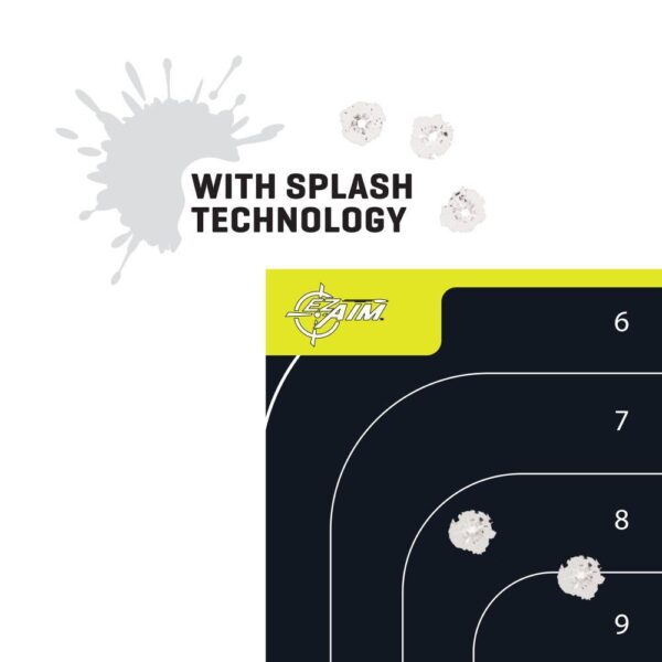 Allen EZ Aim Splash Reactive Paper Target IPSC Silhouette 12.5"x18.25" Yellow and Black 30 per Pad - Precision Shot Firearms