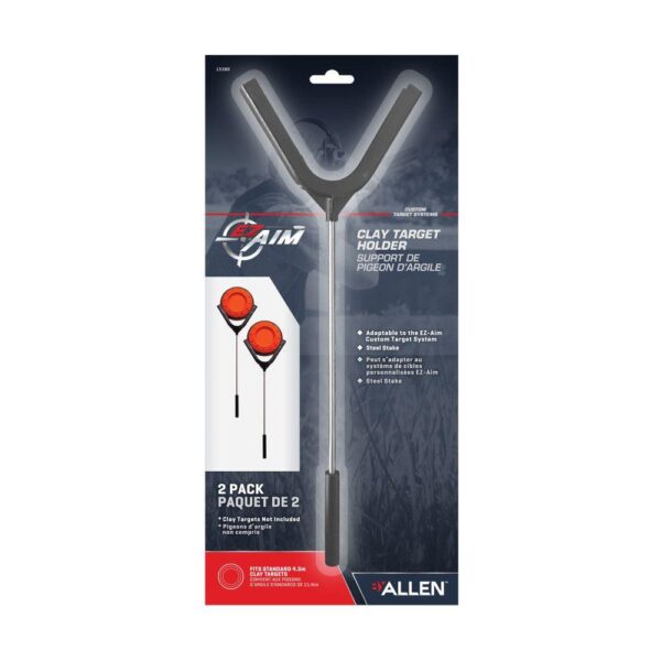 Allen EZ-Aim Clay Target Holder Holds 4.5" Clay Targets 2-Pack - Black - Precision Shot Firearms