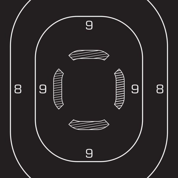 Allen EZ-Aim Silhouette Paper Shooting Targets 12"W x 18"H Black 100/ct - Precision Shot Firearms