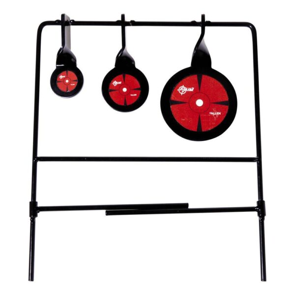 EZ-Aim Triple Deflector Spinner Target System Rimfire .22 Cal. & Air Guns 10.75"W x 12.5"H - Black/Red - Precision Shot Firearms