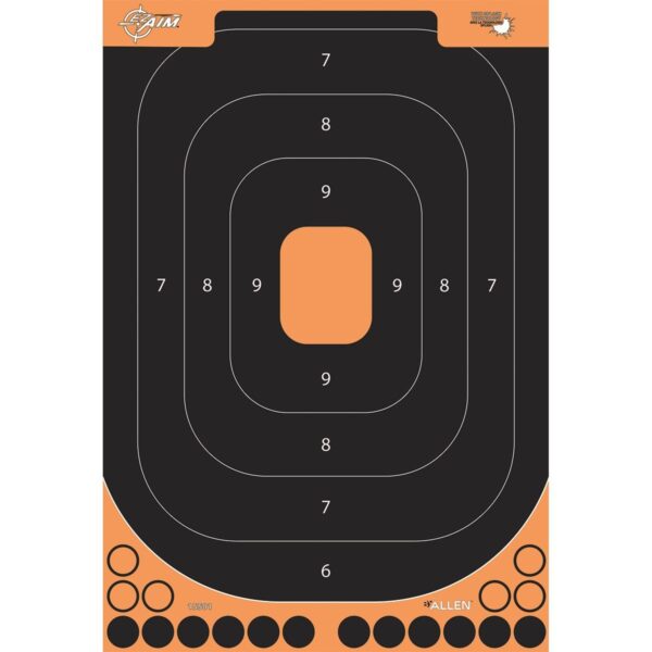 Allen Adhesive Splash Handgun Training Target 12x18" Orange and Black 5/ct - Precision Shot Firearms