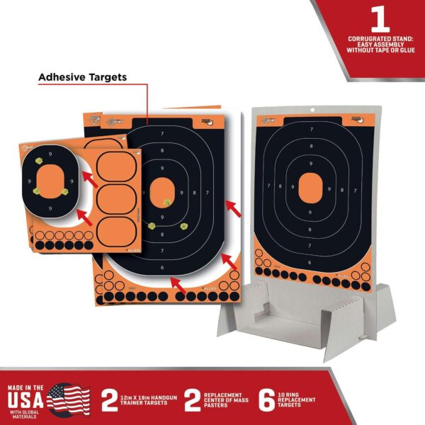 Allen EZ Aim Adhesive Splash Handgun Training Kit 14x22" with Stand - Precision Shot Firearms