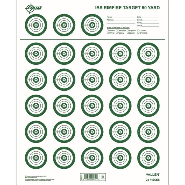 Allen IBS Rimfire Target 25 Pack - Precision Shot Firearms