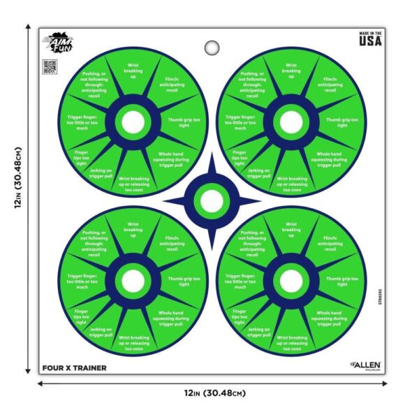 Allen EZ Aim Fun Triggering More Fun Paper Targets 12"x12" Multi 9/ct - Precision Shot Firearms