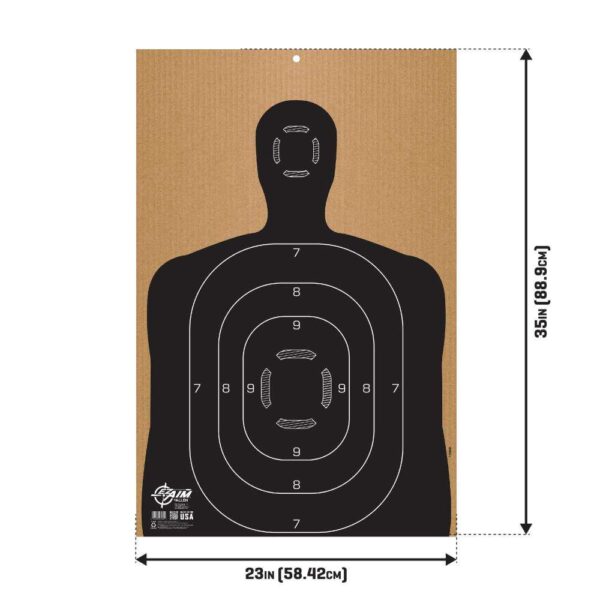 Allen EZ Aim Silhouette Corrugated Shooting Target B27 23" x 35" - Precision Shot Firearms