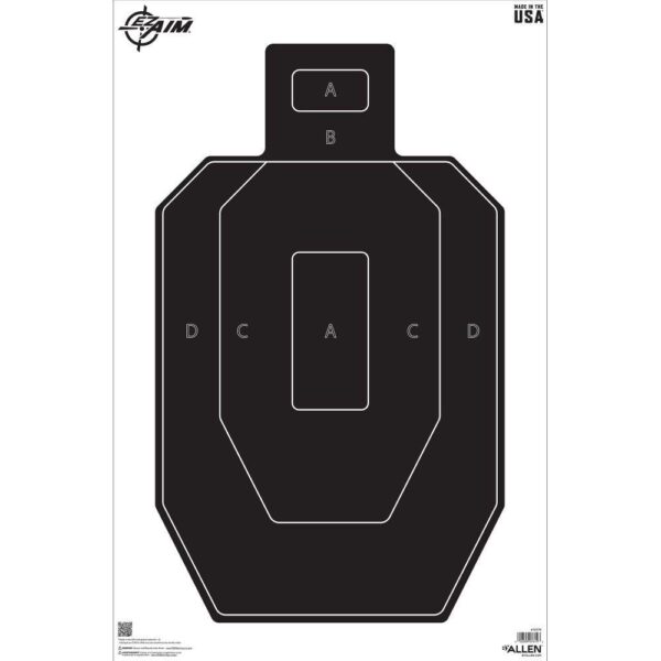 Allen EZ Aim IPSC Silhouette Target 23" x 35" 50/ct - Precision Shot Firearms