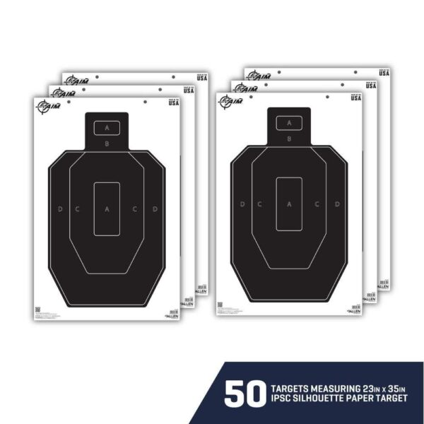 Allen EZ Aim IPSC Silhouette Target 23" x 35" 50/ct - Precision Shot Firearms