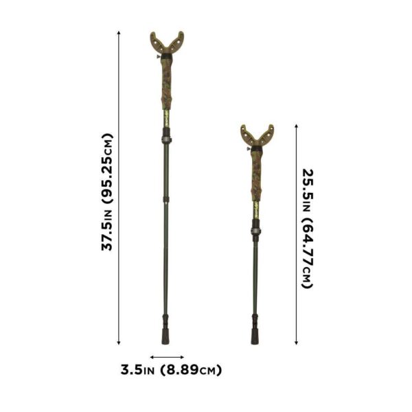 Allen Shocker Tom Maker Click-Stix Shooting Stick 36" Green Camo - Precision Shot Firearms