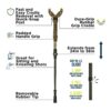 Allen Shocker Tom Maker Click-Stix Shooting Stick 36" Green Camo - Precision Shot Firearms