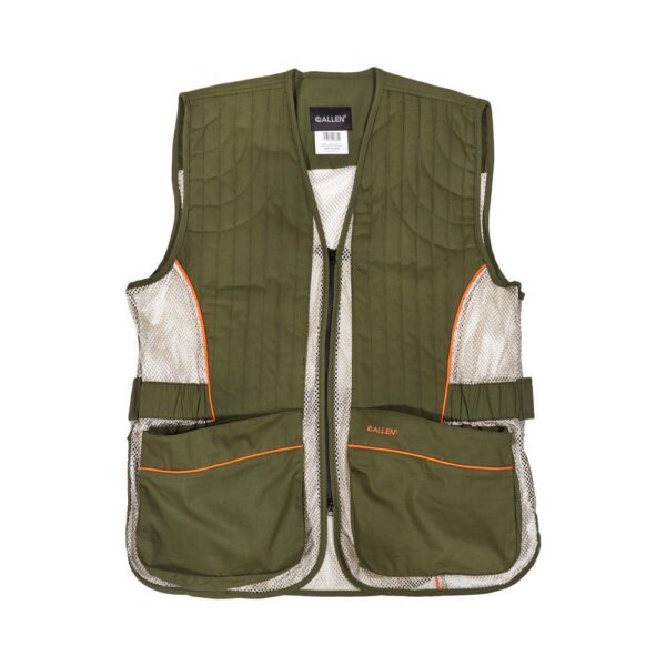 Allen Ace Shooting Range Vest with Moveable Shoulder Pad R or L Green XL/2XL - Precision Shot Firearms