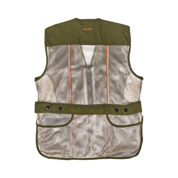 Allen Ace Shooting Range Vest with Moveable Shoulder Pad R or L Green XL/2XL - Precision Shot Firearms