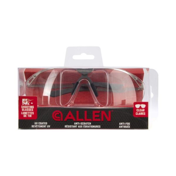 Allen Company Trigger Metal Frame Shooting Safety Glasses Clear Lens - Precision Shot Firearms
