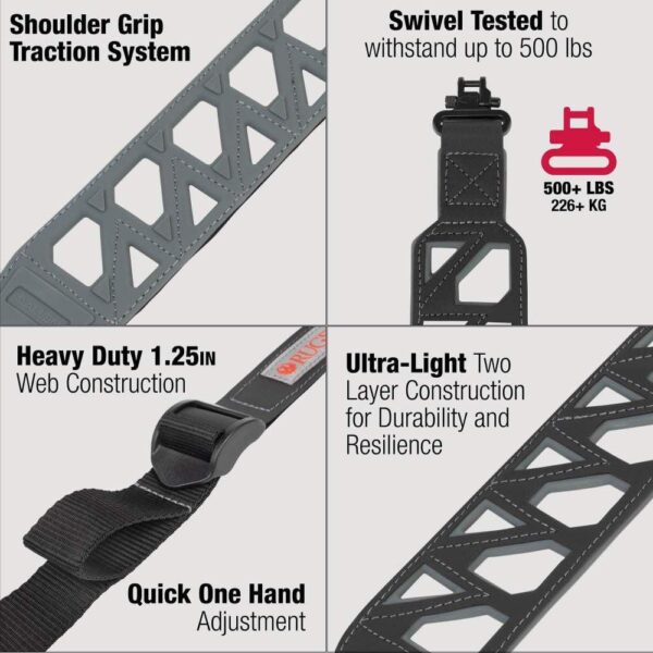 Allen Ruger Vertex Web Rifle Sling with Swivels 38" Black - Precision Shot Firearms
