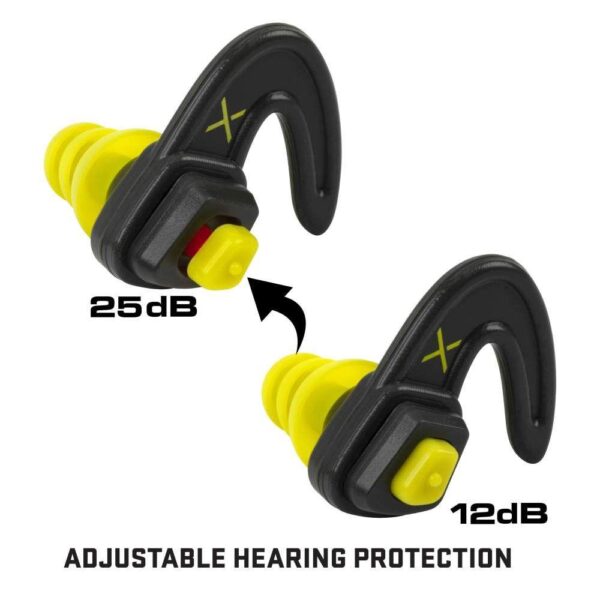 Allen ULTRX Shift Adjustable Protecion Ear Plugs 12dB/25dB Yellow Grey - Precision Shot Firearms
