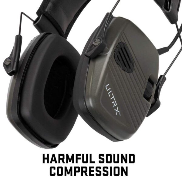 Allen ULTRX Stereo Electronic Ear Muffs 24dB Olive - Precision Shot Firearms