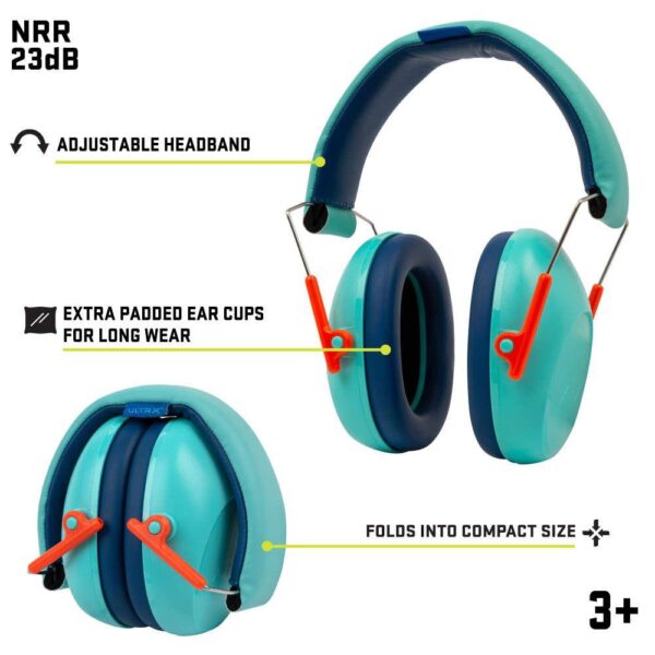 Allen ULTRX Youth's Passive Hearing Ear Muff 23dB Teal - Precision Shot Firearms