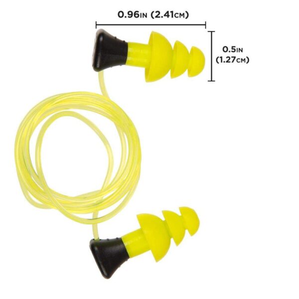 Allen ULTRX Tethered Silicone Passive Ear Plugs 26dB Yellow 3 Pairs - Precision Shot Firearms