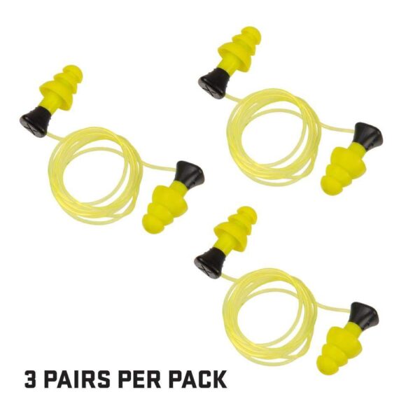 Allen ULTRX Tethered Silicone Passive Ear Plugs 26dB Yellow 3 Pairs - Precision Shot Firearms