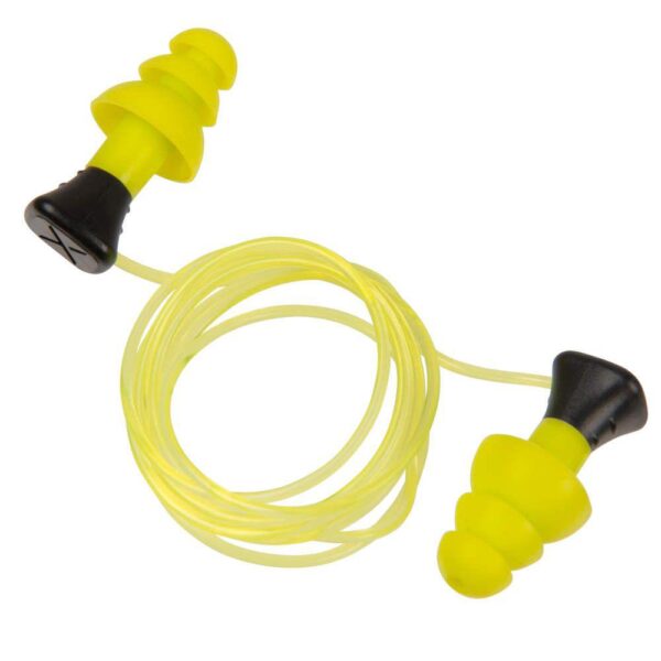 Allen ULTRX Tethered Silicone Passive Ear Plugs 26dB Yellow 3 Pairs - Precision Shot Firearms