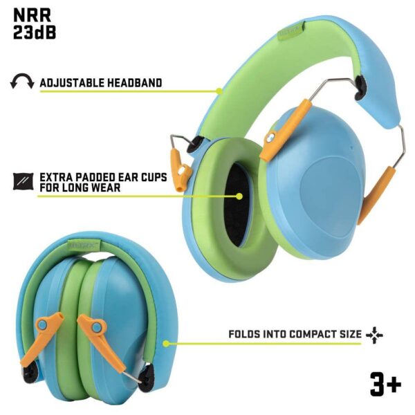 Allen ULTRX Youth Passive Hearing Ear Muff 23dB Light Blue - Precision Shot Firearms