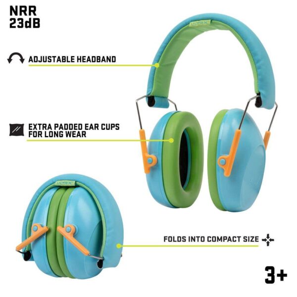 Allen ULTRX Youth Passive Hearing Ear Muff 23dB Light Blue - Precision Shot Firearms