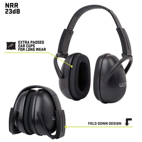 Allen ULTRX Sound Blocker Passive Earmuff 23dB Black - Precision Shot Firearms