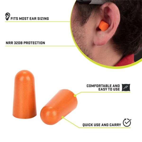 Allen ULTRX Foam Ear Plugs 32dB Orange 6 Pairs - Precision Shot Firearms