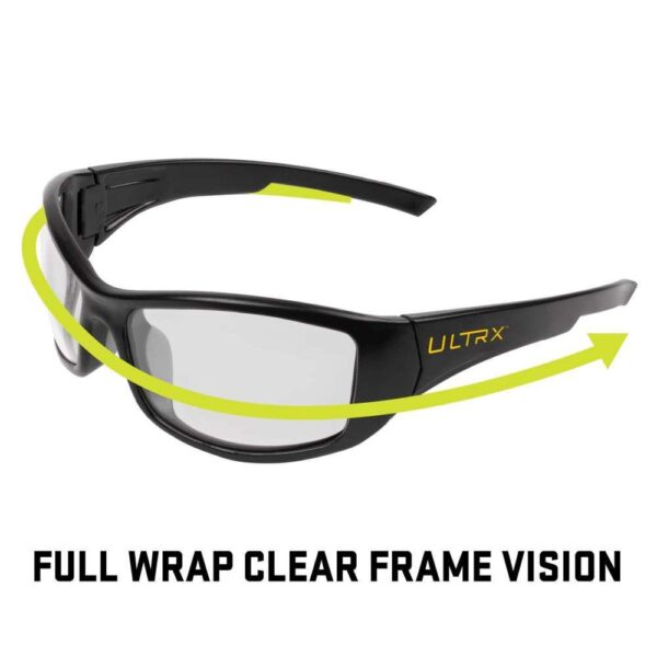 Allen ULTRX Sync Safety Glasses Black with Clear Lenses - Precision Shot Firearms