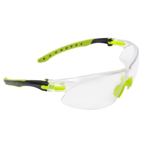 Allen ULTRX Keen Youth Safety Glasses Lime Green with Clear Lenses - Precision Shot Firearms