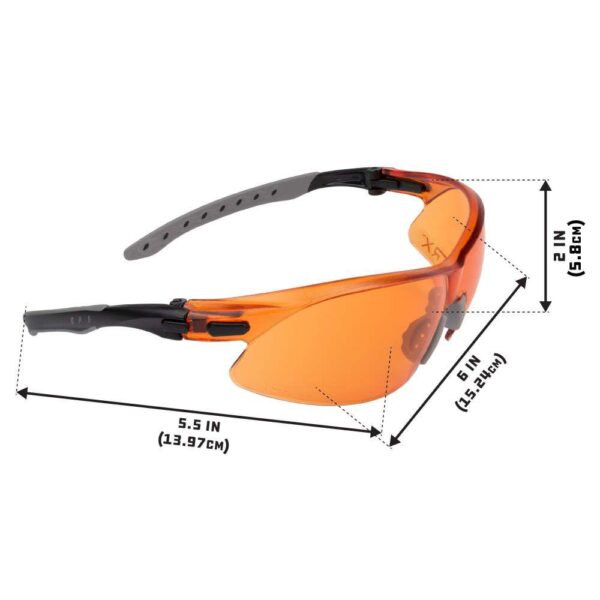 Allen ULTRX Keen Safety Glasses Black with Amber Lenses - Precision Shot Firearms